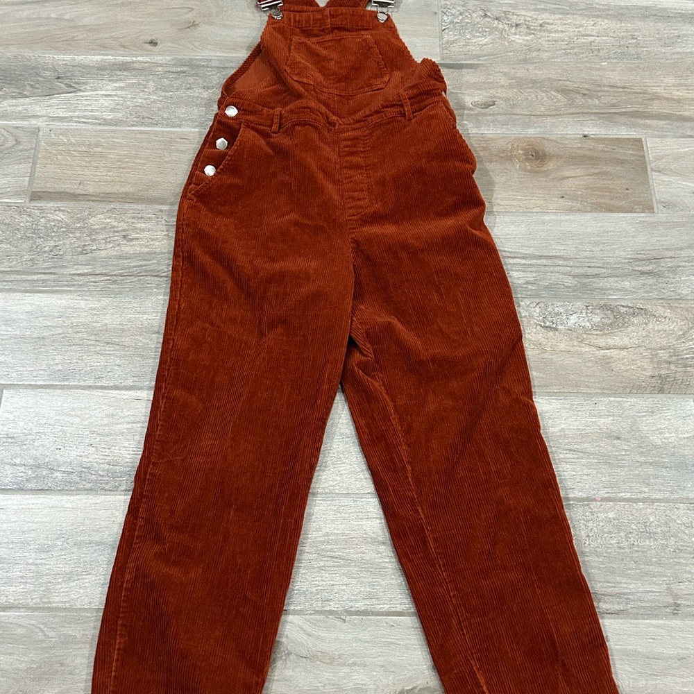Forever 21 Rust Corduroy Overalls